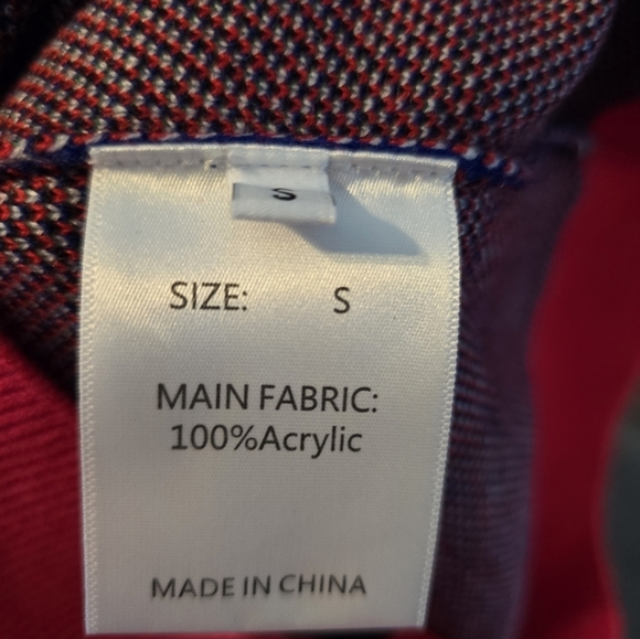 Christmas Ugly Sweater Women Small Blue Red Snowman Flakes Embellished Holiday - Picture 11 of 11